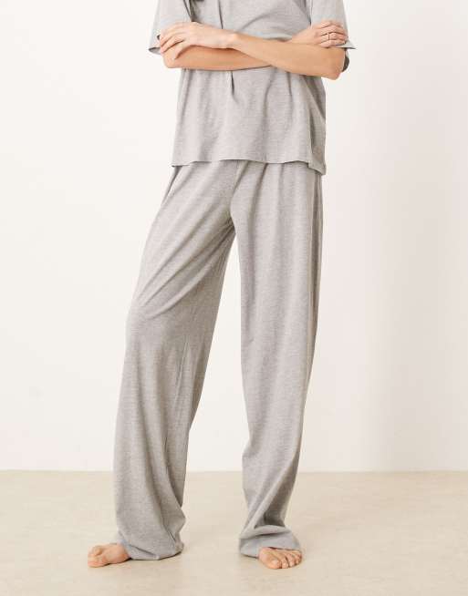 ASOS DESIGN Tall mix & match cotton pajama pants in gray