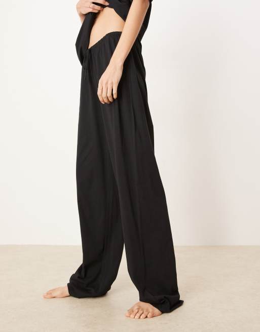ASOS DESIGN Tall mix & match cotton pyjama pants in black, 2 of 4