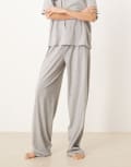 [ASOS Tall] ASOS DESIGN Tall Mix & Match cotton pyjama pants in grey L Grey
