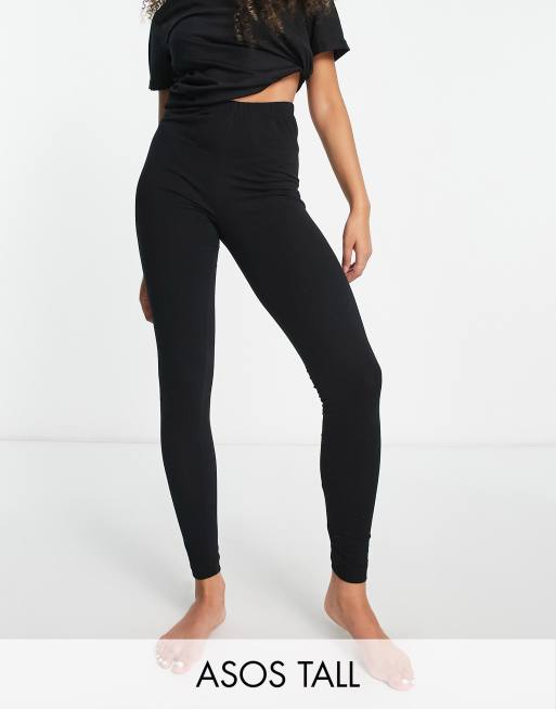 ASOS DESIGN Tall mix & match jersey pyjama legging in black