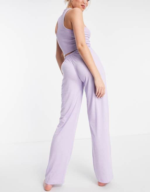 ASOS DESIGN Tall mix match jersey straight leg pyjama trouser in