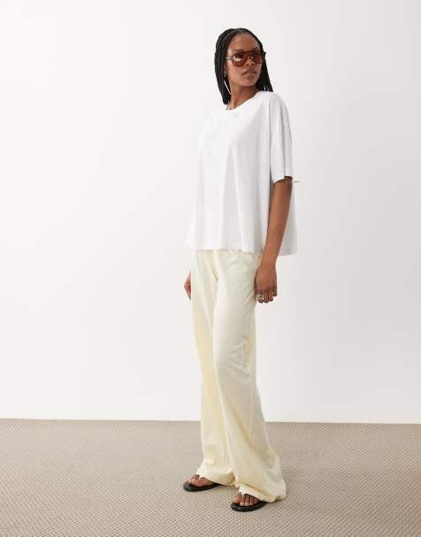 ASOS DESIGN Tall - Mix & Match - Katoenen pyjamabroek in lichtgeel - view 1