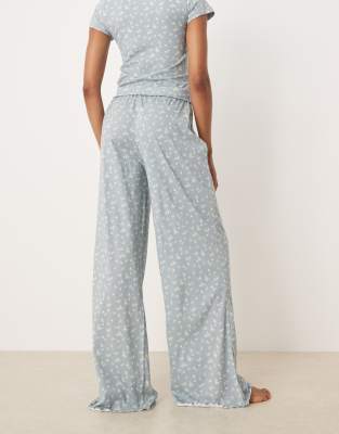 Asos Tall Asos Design Tall Mix & Match Pajama Pants In Blue