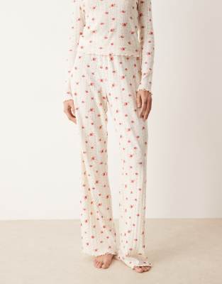 Asos Tall Asos Design Tall Mix & Match Pajama Pants In White