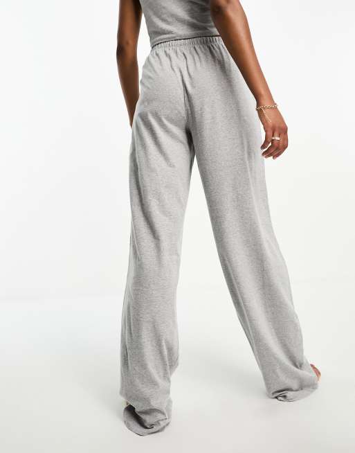 ASOS DESIGN Tall - Mix & Match - Pantaloni del pigiama in cotone grigio mélange, 3 di 4
