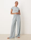 [ASOS Tall] ASOS DESIGN Tall Mix & Match pyjama pants in blue ditsy print L Blue ditsy