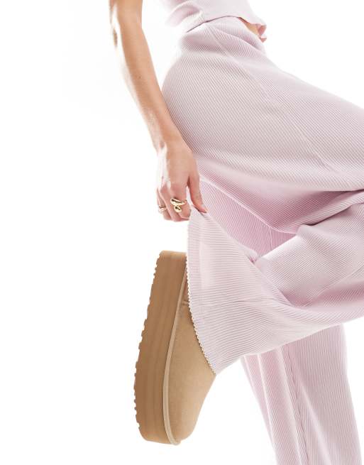 ASOS DESIGN Tall mix & match rib pants in lilac
