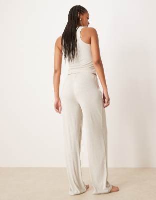 Asos Tall Asos Design Tall Mix & Match Ribbed Pants In Neutral