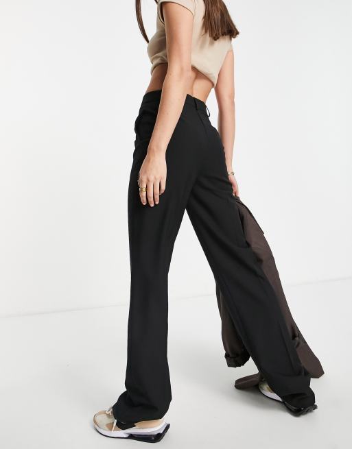 ASOS DESIGN Tall elastic waist tailored pants in black