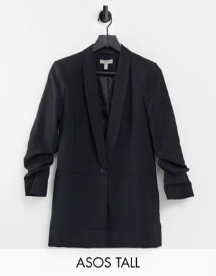ASOS TALL ASOS DESIGN TALL MIX & MATCH SUIT BLAZER-BLACK,C2135PT