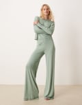 [ASOS Tall] ASOS DESIGN Tall Mix & Match super soft pyjama pants in green-Pink XS Green