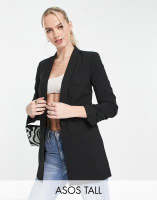 ASOS DESIGN Tall mix & match tailored suit blazer in black