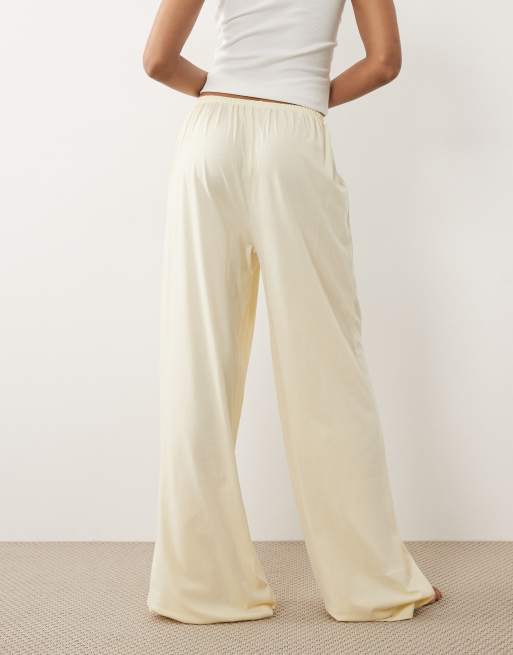 ASOS DESIGN Tall – Mixa & matcha – Smörgula pyjamasbyxor i bomull, 4 av 5
