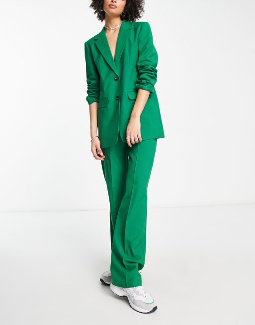 ASOS DESIGN Tall – Mixa och matcha – Gröna, raka kostymbyxor med smal passform, 4 av 4