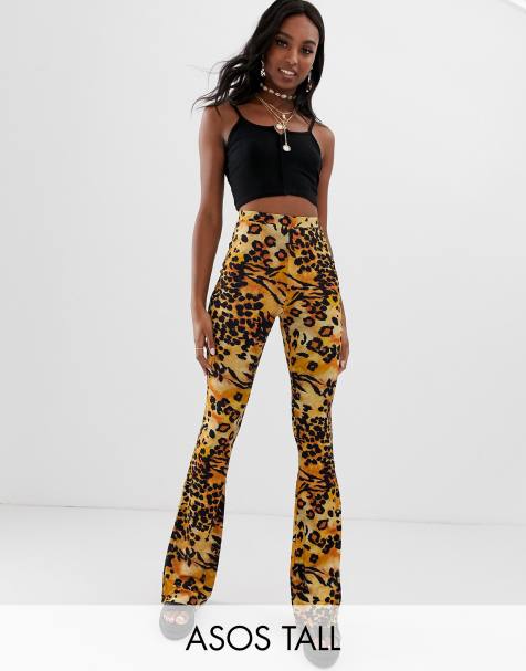 ASOS DESIGN Tall mixed animal print flare