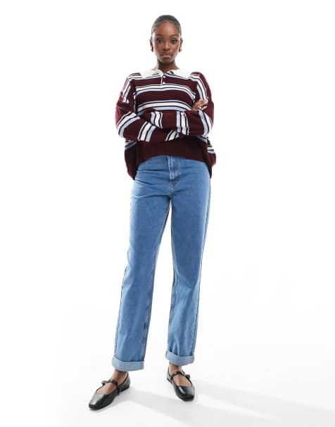 ASOS DESIGN Tall - Mom jeans comodi a vita alta blu - view 1