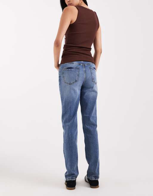 ASOS DESIGN Tall - Mom jeans slim lavaggio vintage, 2 di 5