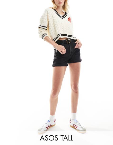 ASOS DESIGN Tall - Mom shorts comodi in denim nero slavato - view 1