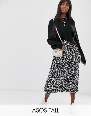 asos floral midi skirt