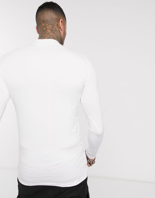 ASOS DESIGN Tall ultimate turtle neck long sleeve top in white