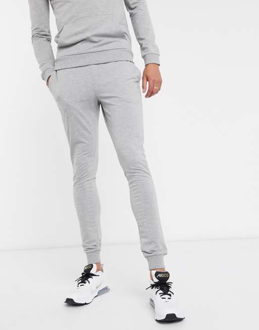 ASOS DESIGN Tall muscle tracksuit with hoodie in grey marl ASOS