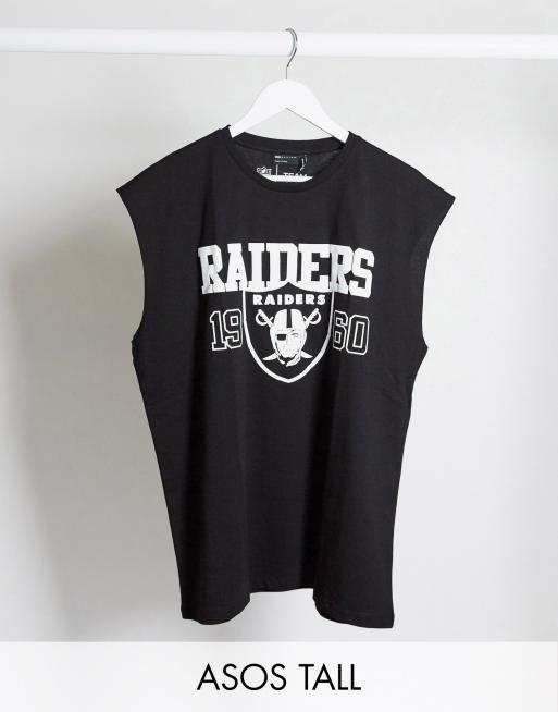 ASOS DESIGN NFL oversized sleeveless t-shirt with Raiders front print