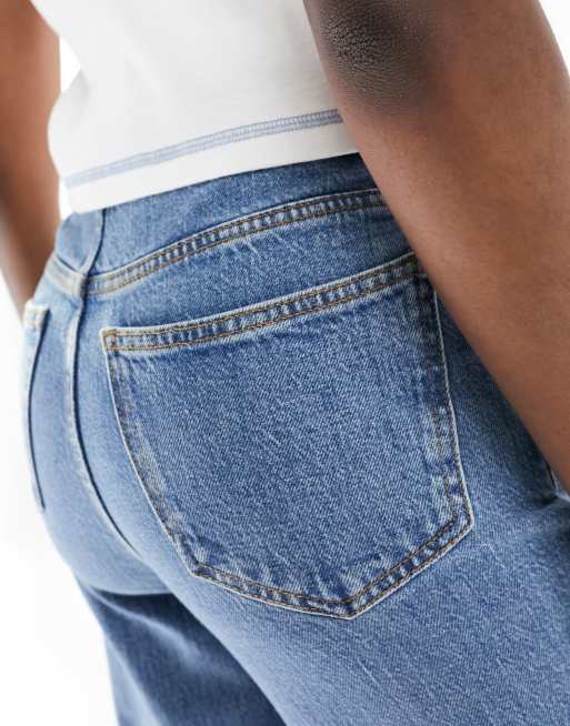 ASOS DESIGN Tall – Niebieskie, elastyczne jeansy z prostymi nogawkami, 2 z 5