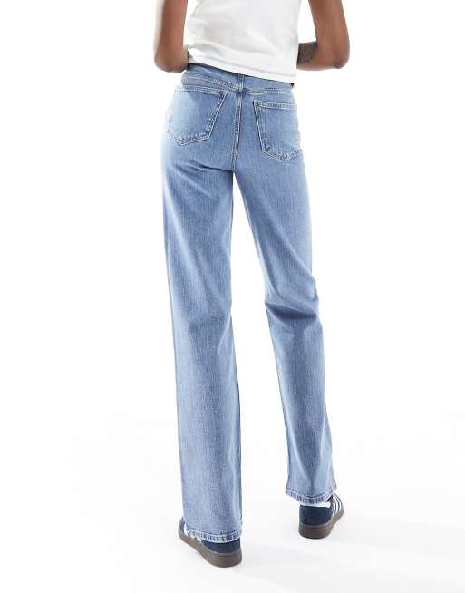 ASOS DESIGN Tall – Niebieskie, elastyczne jeansy z prostymi nogawkami, 3 z 5