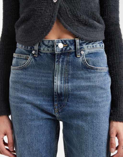 ASOS DESIGN Tall – Niebieskie elastyczne jeansy z prostymi nogawkami, 5 z 5