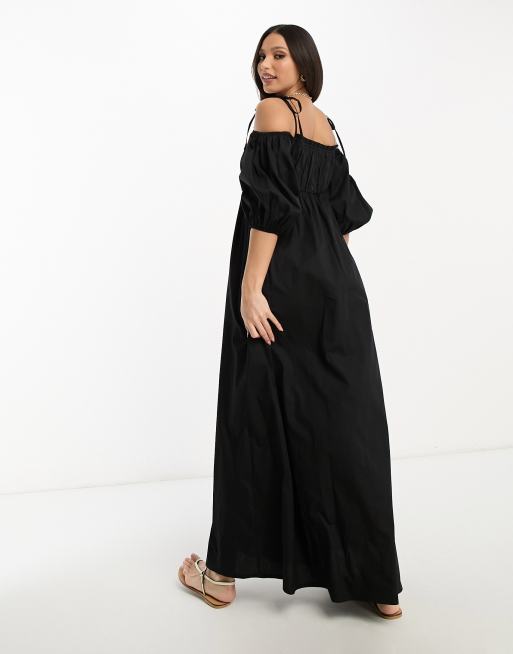 Asos cotton maxi hot sale dress