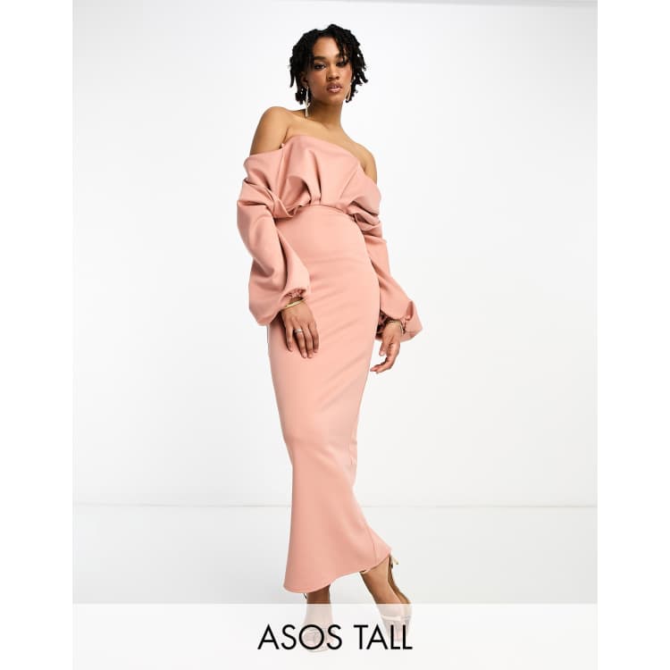 Long sleeve pencil midi dress hotsell