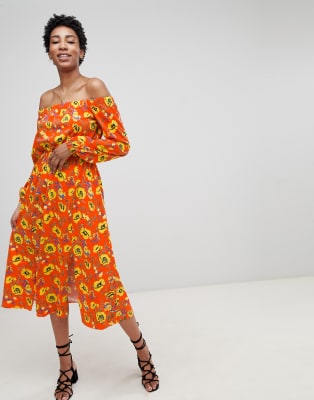 red floral dress asos