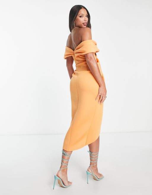 Apricot on sale bardot dress