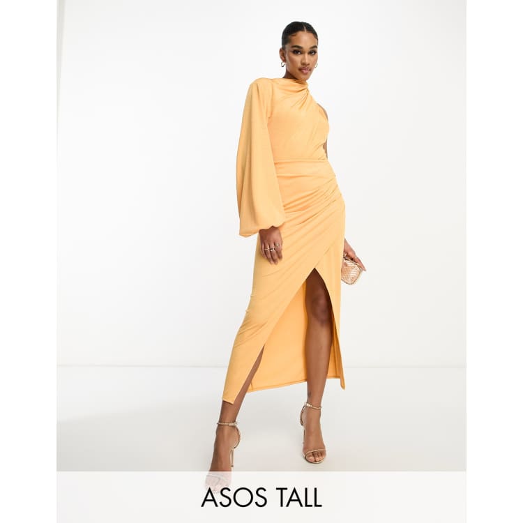 Asos edition asymmetric hotsell drape dress in velvet