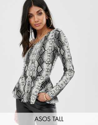 asos snake print top