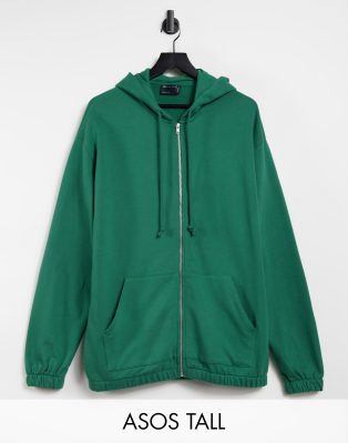 hunter green zip up hoodie