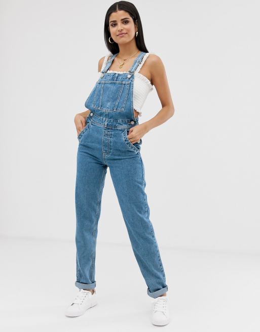 elintarvike väkivalta Salaisuus long denim overalls Mökki sopii kitara