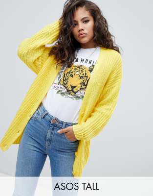 asos yellow cardigan