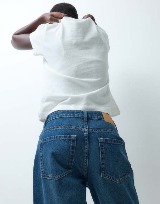 ASOS DESIGN Tall oversized baggy boyfriend-jeans i mørkeblå vask, 5 af 5
