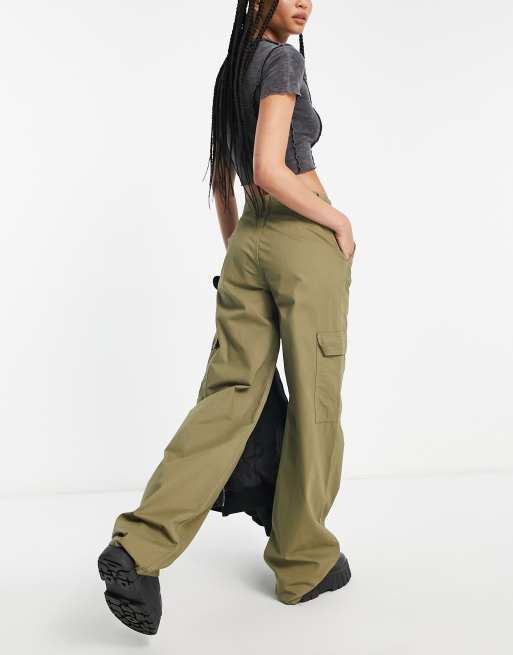 ASOS DESIGN Tall oversized cargo trouser in olive