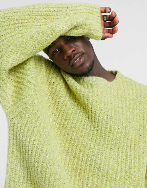 Lime oversized jumper sale