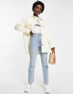 oversized cream shacket