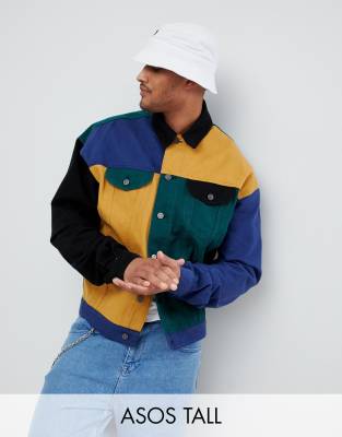 asos colour block denim jacket