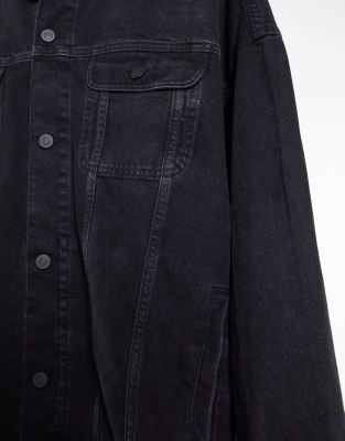 asos black jean jacket
