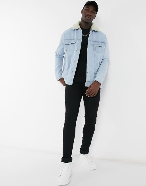 Asos tall denim outlet jacket