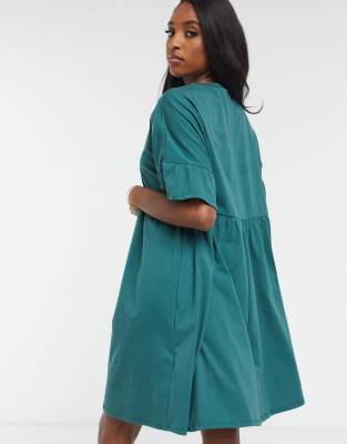 asos dark green dress