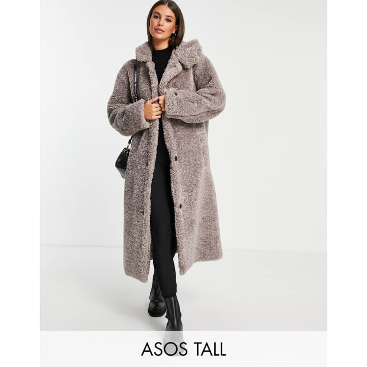 Asos design sale teddy coat