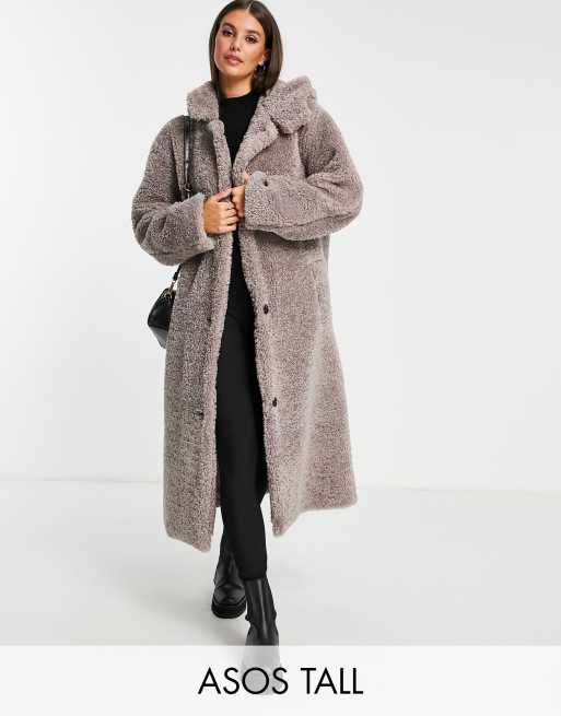 Asos design shop teddy coat