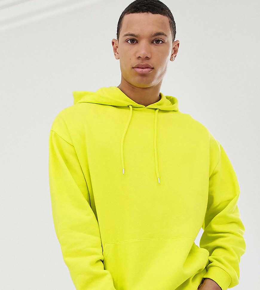 ASOS DESIGN Tall oversized hoodie in lime green