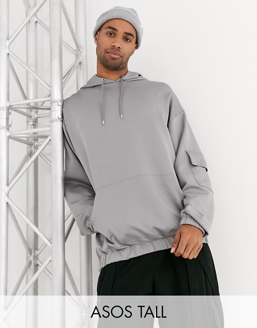 ASOS DESIGN Tall oversized hoodie in scuba fabric